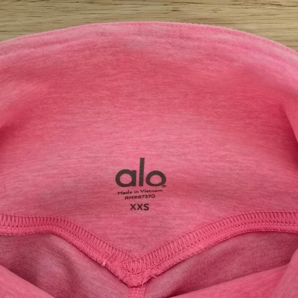 Alo Yoga Pink Alosoft High Waist Goddess Ruched Stacked Leggings XXS RN87370